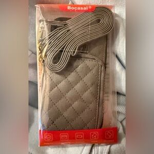 Quilted Gray Crossbody Bag